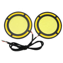 2Pcs Car Yellow+White Cob Led Daylight Bulb Drl Lamp Daytime Running Fog Li K1U2