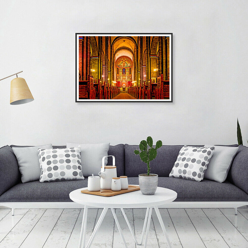 1000pcs DIY Church Interior Paper Puzzle Stress Relief Toys Handmade Gifts