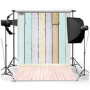 3x5ft Colorful Wooden Wall Floor Studio Photography Background Backdrop 0.9