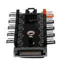 SATA Port Powered 11 Way 4pin Cooling Fan Power Cable Extender Hub for PC A