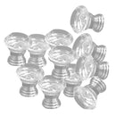 Pack of 10 Crystal Glass 30mm Diamond Shape Cabinet Knob Drawer Pull Hand
