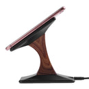 180 Degree Rotation Wood Grain Wireless Charging Stand 9V Charger Stand