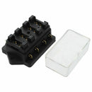 4 WAY FUSE BLADE HOLDER BOX BLOCK CAR VEHICLE AUTOMOTIVE CIRCUIT + 4 FUSE U