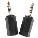 2Pcs 3.5mm male to 2.5mm female stereo audio mic plug adapter mini jack ca JR