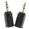 2Pcs 3.5mm male to 2.5mm female stereo audio mic plug adapter mini jack ca JR