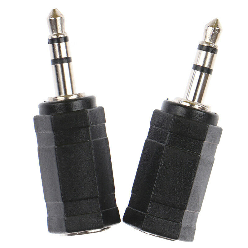 2Pcs 3.5mm male to 2.5mm female stereo audio mic plug adapter mini jack ca JR