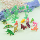 16pcs/Set DIY Cake Topper Jungle Dinosaur Ornaments Cake Baking Decor Kids Toy3C