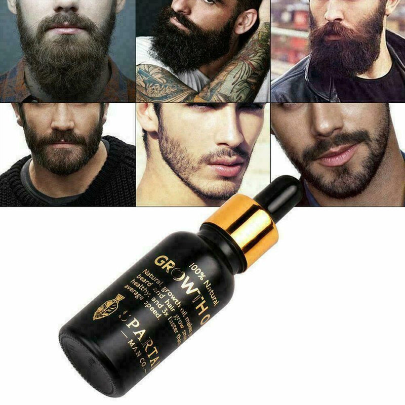 Men's Beard Growth Oil Kit Soften Hair Growth Nourishing Beard Wax M1I1 Enh M1D9