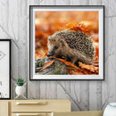 5D DIY Full Round Drill Diamond Painting Autumn Hedgehog Cross Stitch Decor A
