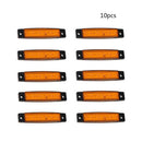 10x Amber 12V/24V 6LED Side Marker Indicators Lights Lamp Truck Trailer JUM BXD
