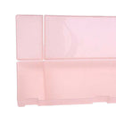 Pink Durable Clear Plastic Pencil Case School Supplies Pen Holder Stationery