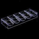 Transparent Acrylic Poker Chips Tray Display Case Box 100 Chips - No Lids
