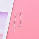 30 Pcs Transparent Disposable Plastic Fruit Forks, Forks Bistro Cocktail Forks