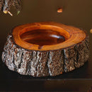 Round Natural Wood Ashtray Handmade Cigarette Cigar Tobacco Smoking Ash Tra