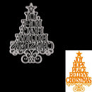 Christmas tree letters Metal Cutting Die For DIY Scrapbooking Album Paper Card Z