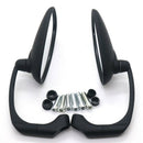 Motorcycle Black L-Bar Retro Oval Rearview Side Mirror For Gn/ Cg Cafe Race