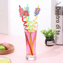 4pcs Reusable PVC Drinking Straws Cute Mermaid Straws Hawaii Party Table Dec,a