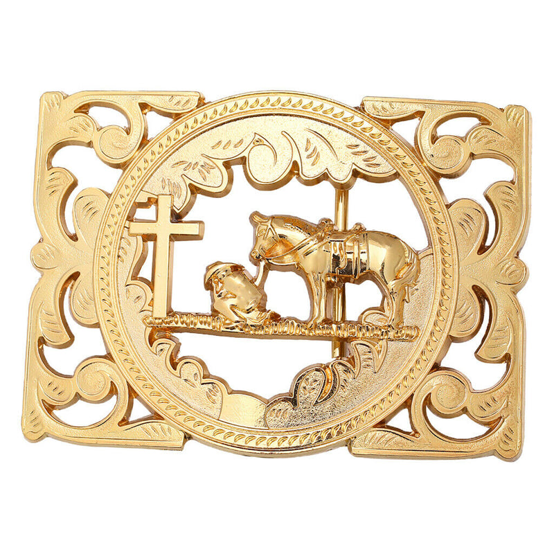 Fashion Knight Horse Belt Buckle Large Cowboy Cowgirl Unisex Engraved Belt Clamp