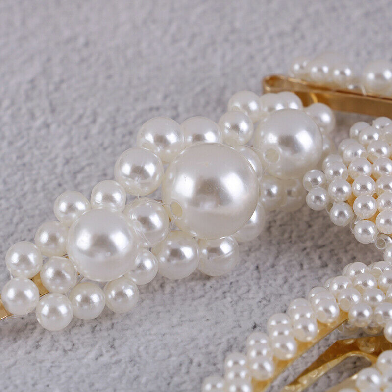 4pcs Hair Clip Beaded Hairclip Barrette Beaded Hair Accessory Hairc â„–[