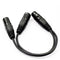 Audio Balance 3-Pin XLR Female To Dual 2 Male Splitter Microphone Cable