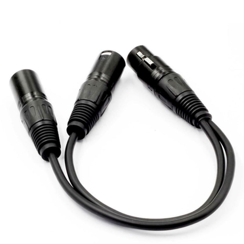 Audio Balance 3-Pin XLR Female To Dual 2 Male Splitter Microphone Cable