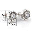 1 Pair Fashion Diamond Cufflinks Cuff Links Womens Mens Dress Business WeddiR1L8