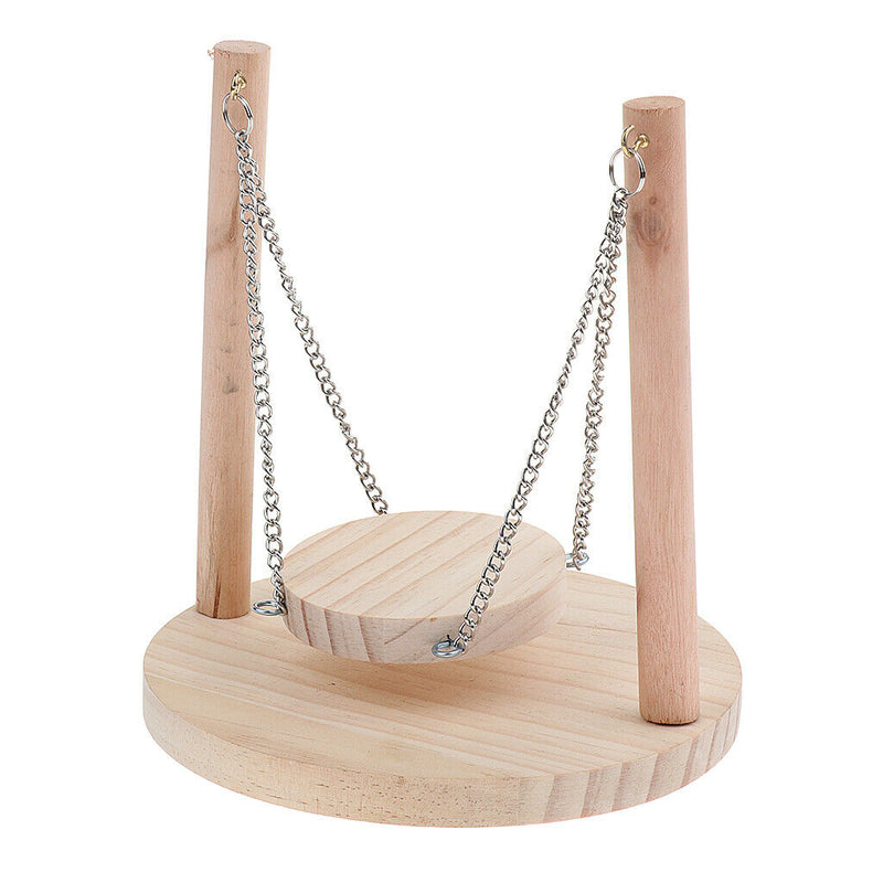 Bird Stand Wood Perch Swing for Parrot Macaw African Grey Parakeet Cockatiel