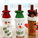 1 pcs Cartoon Elk Wine Bottle Cover Bag Christmas Dinner Xmas Table Decor C