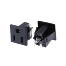 10Pcs US 3 poles power socket plug black AC 125V 1ME