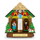 Wooden Indoor Thermometer Hygrometer, Wall Hanging Temperature Humidity Monitor