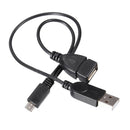 Micro USB Splitter Cable, Micro USB Male to USB-A Male and USB-A Female Adapter