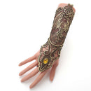1 Pc Women Steampunk Style Lace Fingerless Long Gloves Hollow-Out Chain Bra