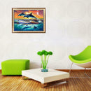 5D DIY Dolphins Diamond Painting Cross Stitch Embroidery Gift Needlework