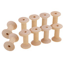 20pcs Wooden Empty Thread Spools Reels Bobbins For Sewing Ribbons 47mmx31mm