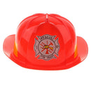 Plastic Firefighters Safety Helmet Kids Fireman Fancy Dress Role Play Red