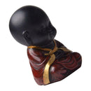 4pcs Little Buddha Statue Baby Monk Sculpture Tea Pet Car Interior Ornaments