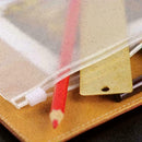 A7 Transparent Traveler Notebook Diary Planner Zipper Products Bag Filing h B4J0