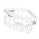 Metal Kitchen Sink Suction Holder Corner Caddy for Sponges, Scrubbers, Soap
