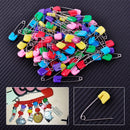 100pcs Plastic Head Safety Pins Locking Hold Clip Baby Dress Cloth Nappy Diaper