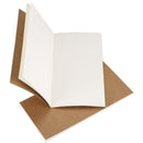2 Pcs Notebook for Travelers - blank page Travel Journal Set - Kraft Brown