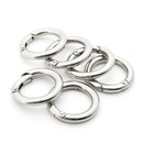 Zinc Alloy Plated Round Spring O-Ring Snap Buckles Clips For Carabiner Handbag