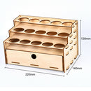 DIY Wooden Paint Rack Ink Storage Organizer 15-grid with drawer organizer