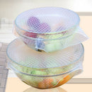 4Pack Stretch Reusable Silicone Bowl Food Storage Wraps Cover Seal Fresh Lids Nw