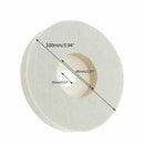 4" 100mm Round Polishing Buffing Wheel WOOL FELT Polish Polishers Pad Pads