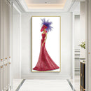 DIY Full Round Diamond Painting Dress Lady Handmade Picture Crafts (A1709)