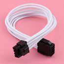 PC 8-pin(4+4pin) CPU Sleeved Extender Cable Power Extension Wire White (30cm)