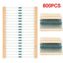 600PCS 30 Values 1/4W 1% Tolerance Metal Film Resistor Resistance Assortment Kit