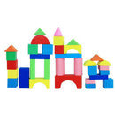 Wooden Building Blocks Set - 34Pcs Blocks in 8 Colors and 9 Shapes