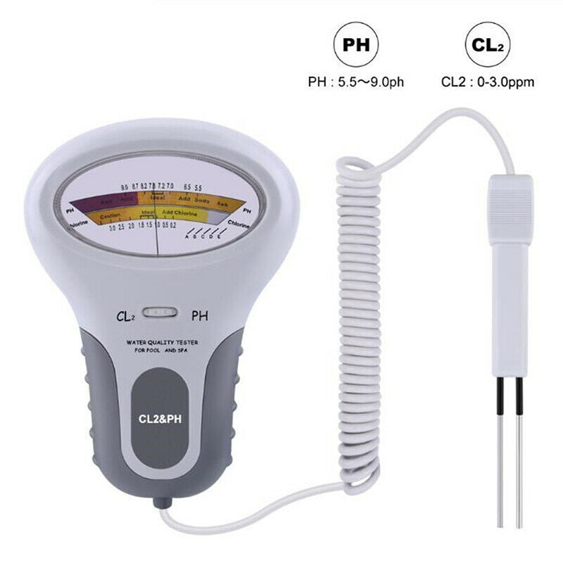 Water Quality Chlorine PH/CL2 Tester Level Meters For Swimming Pool Spa Hot  Bj