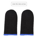 Game Controller Finger Covers Nylon Thumb Touch Sleeve (Carbon Fiber Blue) A